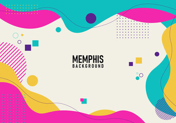 Colorful modern memphis background. vector illustration.