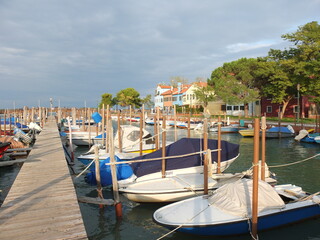 Fototapeta na wymiar A Beautiful Italien Harbour in Italy´s Venice