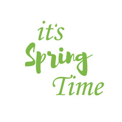 It's spring time. Cute hand drawn lettering. Cute illustration.
