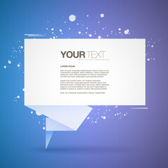 Abstract origami speech bubble text box 
Eps 10 stock vector illustration 