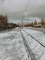 railway in winter