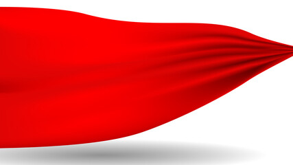 Obraz premium Red color of clothes is wave abstract for background, Vector illustration