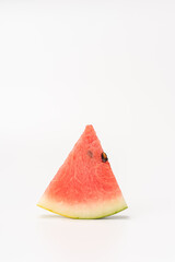 Slice the watermelon on a white background