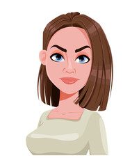 Face expression of successful business woman