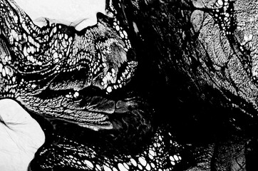 Abstract ocean- ART. SUMINAGASHI, ancient Japanese art. Suminagashi is a technique for transferring and dyeing wave-like patterns with a dye floating on the surface of the water. Natural Luxury.