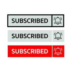 subscribe button for following the information on social online application, subscription sign to be the membership