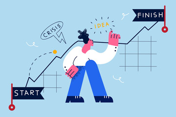 Career challenges in business concept