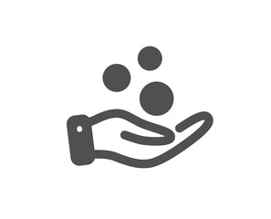 Donation money simple icon. Money savings sign. Donate cash symbol. Classic flat style. Quality design element. Simple donation money icon. Vector