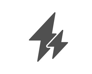 Electricity simple icon. Electric power energy type sign. Lightning bolt symbol. Classic flat style. Quality design element. Simple electricity icon. Vector