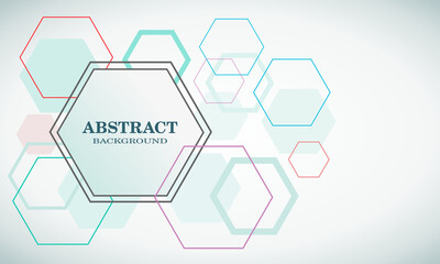 abstract technology background, hexagon technology banner.