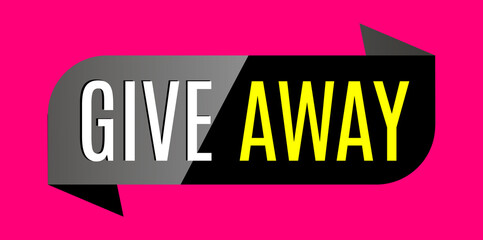 Giveaway black and yellow sale banner.