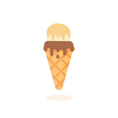 This is ice cream cones on a white background.