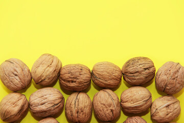 natural walnuts in a hard brown shell