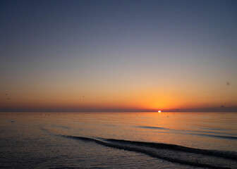 Fototapeta premium Sunset au Touquet Paris Plage