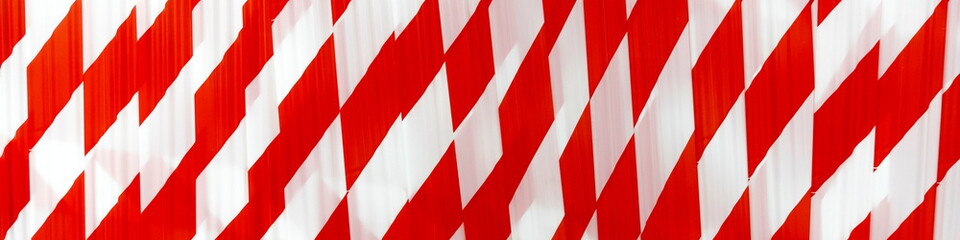 Red And White Attention Stripe  Zone Tape.