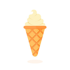 These ice cream cones isolated on a white background.