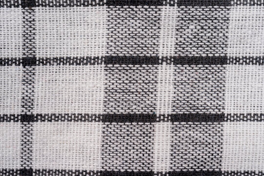 Wallpaper design close up, top view image of checkered kitchen towel