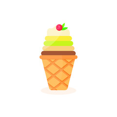 This is an ice cream isolated on a white background.