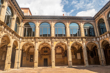 The library of Archiginnasio in Bologna © Luca