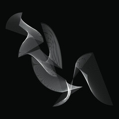 linear pattern of light stripes on a dark background
