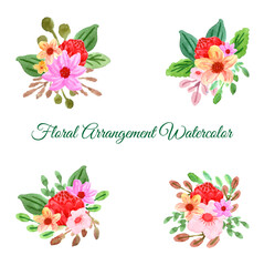 Floral Arrangement Watercolor 