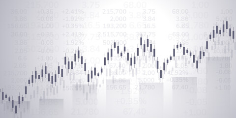Stock market and exchange. Bullish point, Trend of graph.Graph chart of stock market investment world trading. Stock market data. Vector illustration