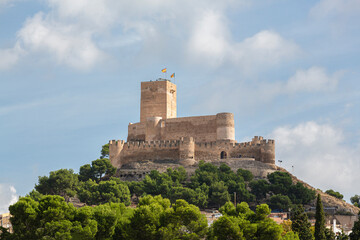 Fototapeta na wymiar Castle of Biar from the twelfth century in the province of Alicante, Spain