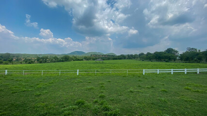 football field and sky