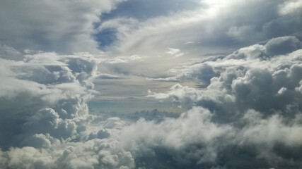 cloud formation in the sky with a beautiful light