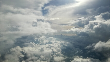 cloud formation in the sky with a beautiful light