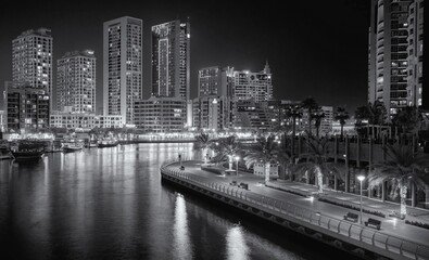 Plakat architectural landscape in downtown Dubai