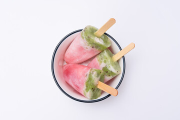 Fresh watermelon Kiwi ice cream