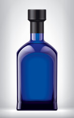 Color Glass bottle on background with Foil