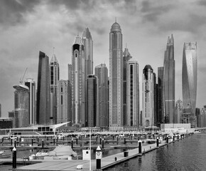 architectural landscape in downtown Dubai
