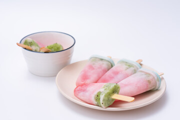 Fresh watermelon Kiwi ice cream