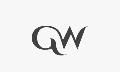 GW letter logo concept isolated on white background.