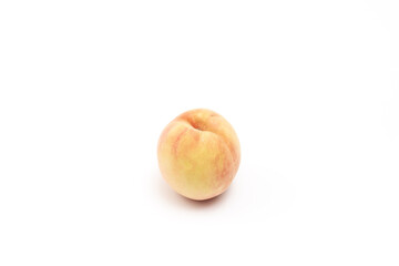 Fresh peach on white background