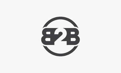 circle B2B letter logo concept isolated on white background.