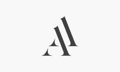AA letter logo concept isolated on white background.