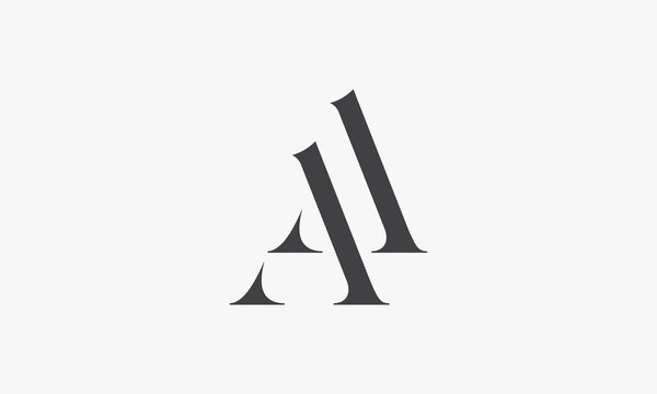 AA letter logo concept isolated on white background.