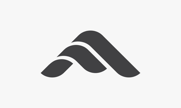 F or AF or FA letter logo concept isolated on white background.