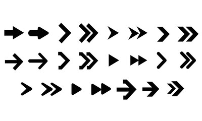 Graphic flat arrow icon for your design