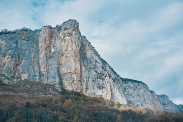 high mountains landscape autumn grass sky clouds fresh air