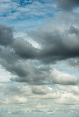 .Sky and clouds during the day of the storm