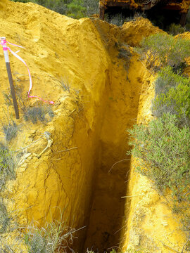 Mineral Exploration in Dug Trenches