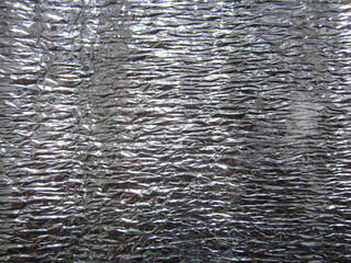 Silver metallized surface of thermal insulation material