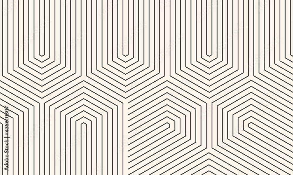 Aufkleber abstract black and white background with lines. striped wallpaper with zigzag pattern.