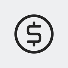 Dollar sign isolated on background. Purchase symbol modern, simple, vector, icon for website design, mobile app, ui. Vector Illustration
