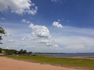 beach and clouds