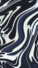 Background liquid paint marbling effect in black, blue, green and white